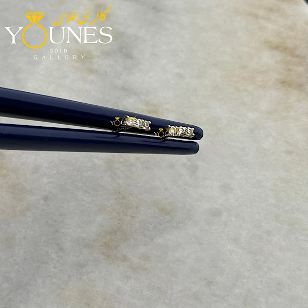 گوشواره طلا خطی کوتاه